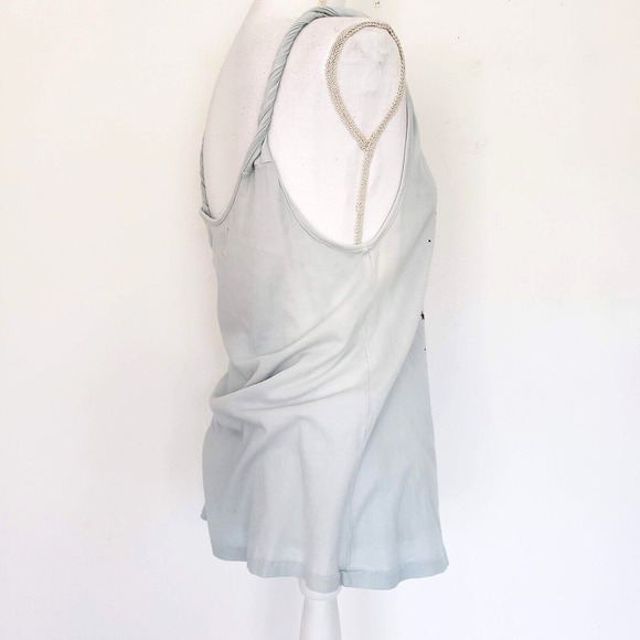 Current Elliott SIZE 1 / Small SUPER LOVED Twisted Tank Top Light Blue Rainbow - Picture 2 of 12
